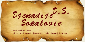 Đenadije Šopalović vizit kartica